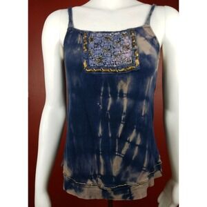 Charlotte Russe Brown Tye Dye Tank Top Sz S
